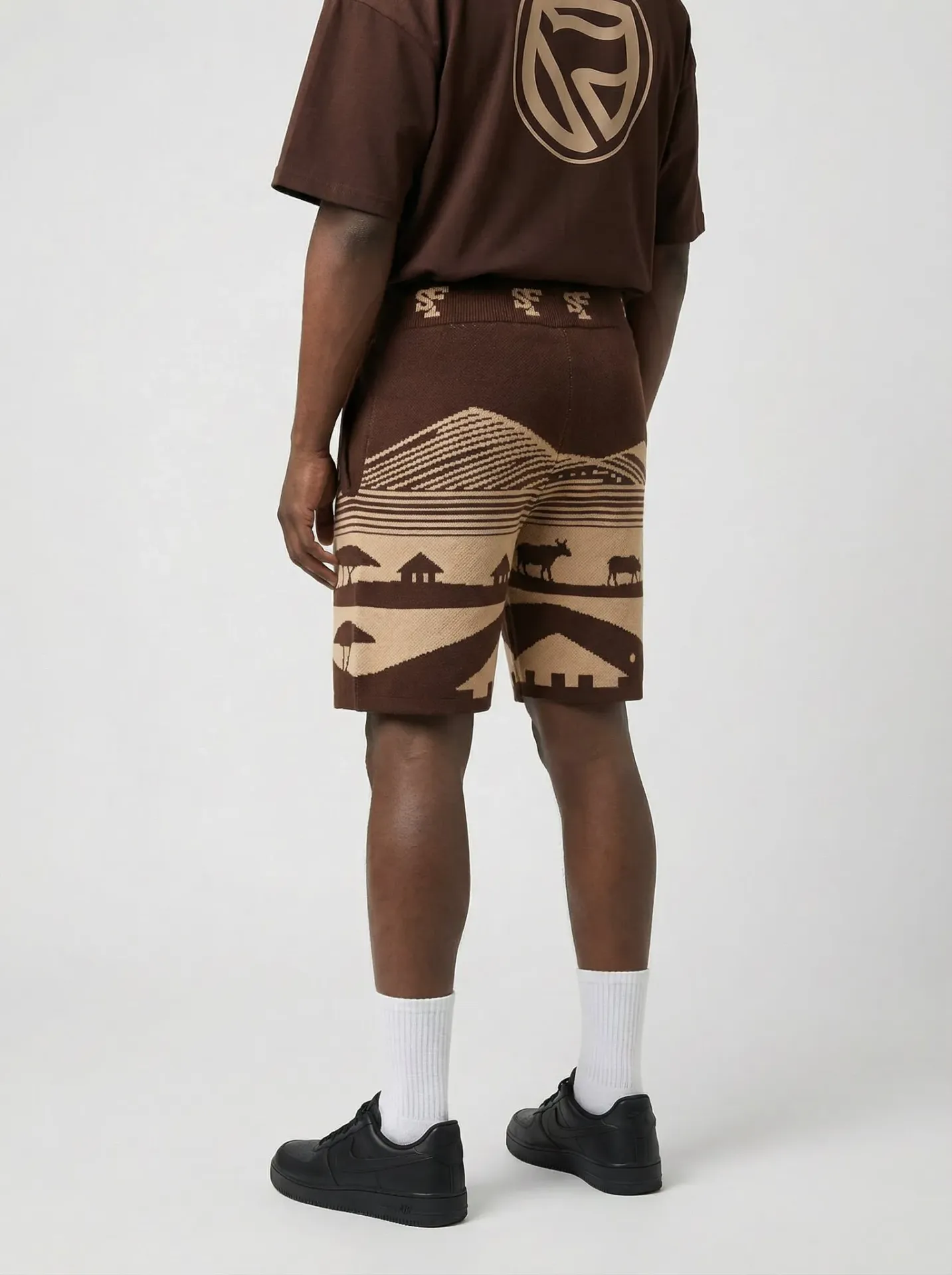 SF Knitted Shorts - Brown (S)