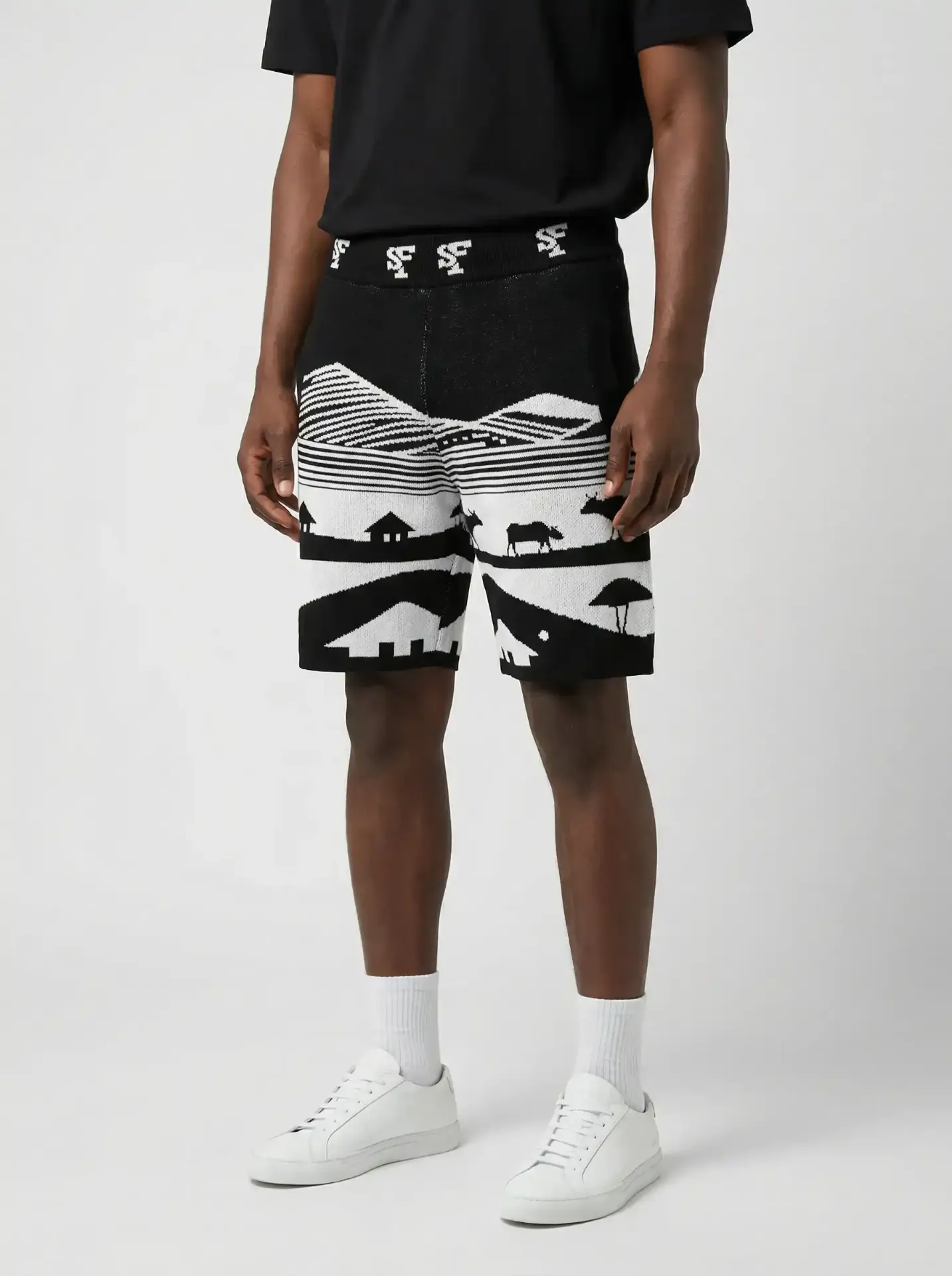 SF Knitted Shorts - Black