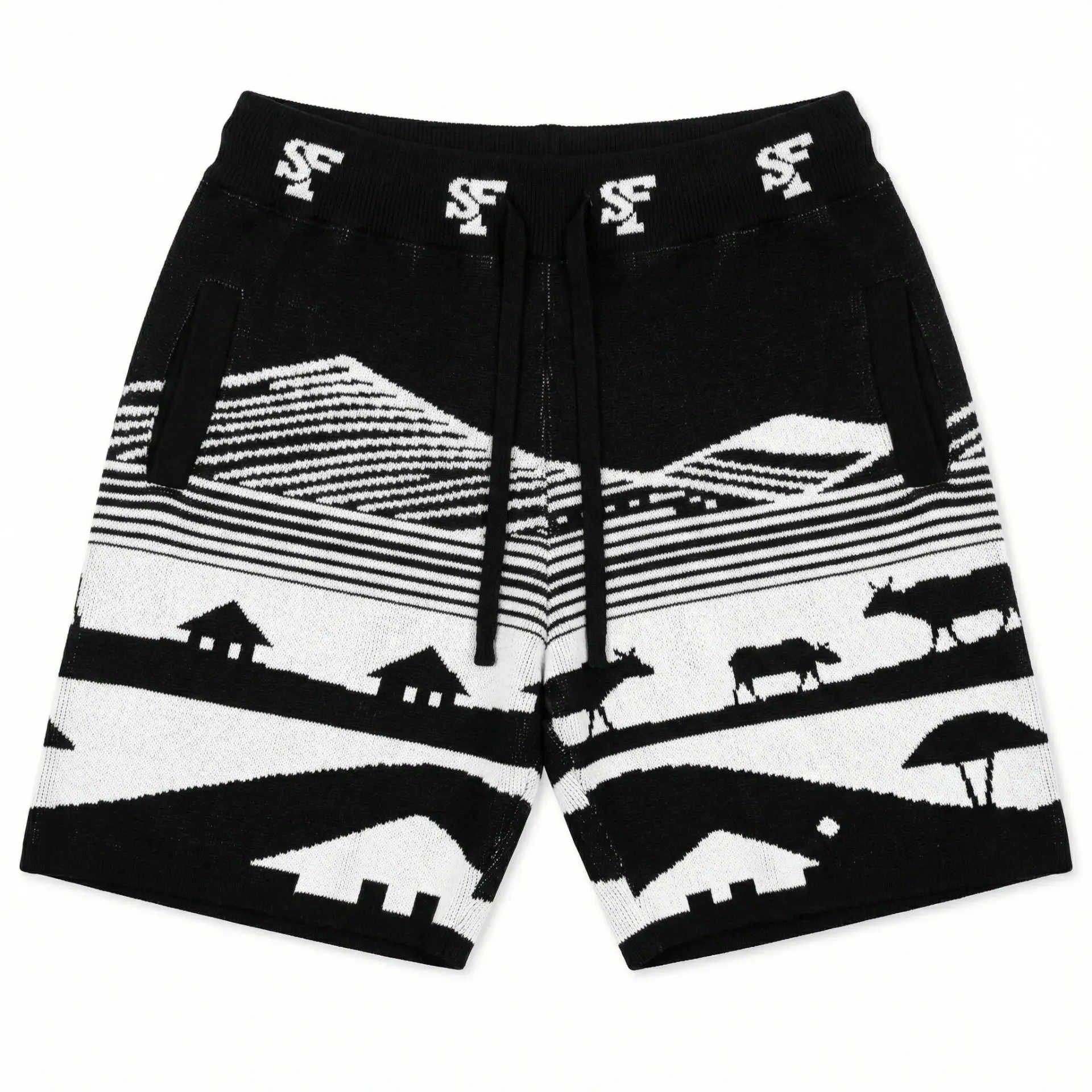 SF Knitted Shorts - Black
